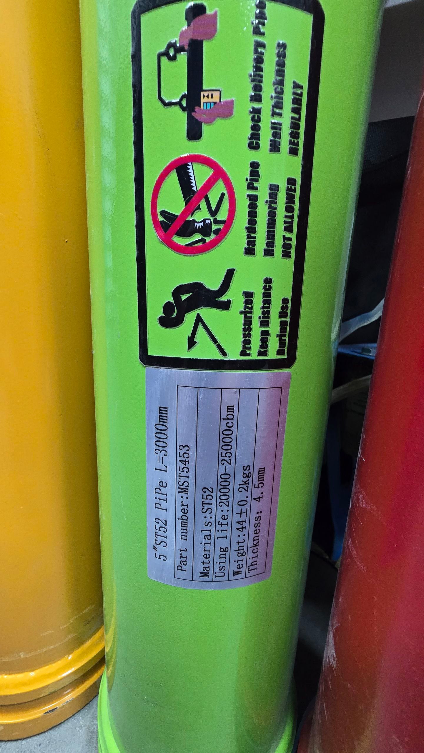 Труба стальная для автобетононасоса высокого давления, диаметром 125мм, используемая для транспортировки бетонной смеси L125A*3м （20000-25000cbm）